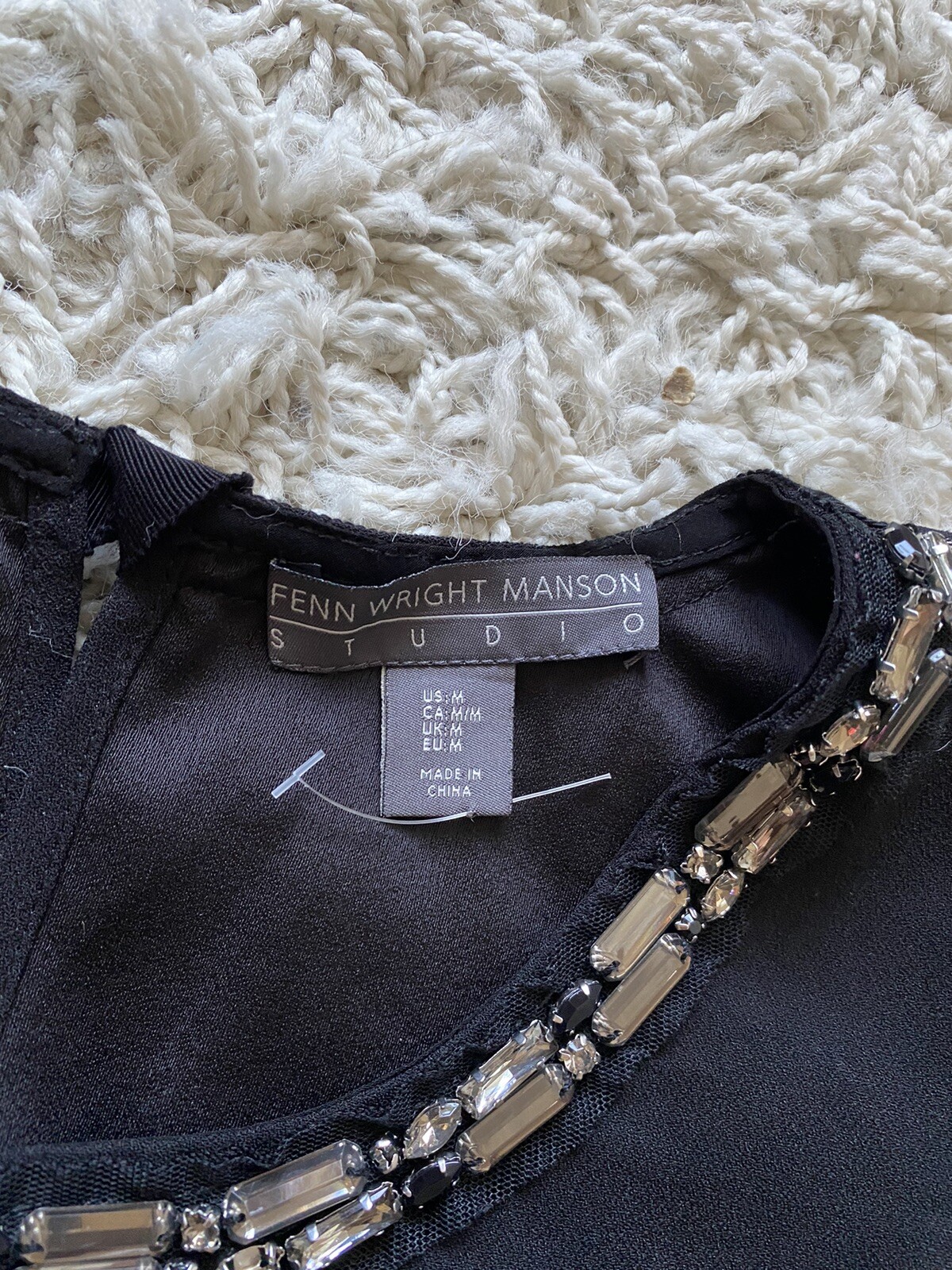 Fenn Wright Manson Studio Blouse Top Rhinestones … - image 8