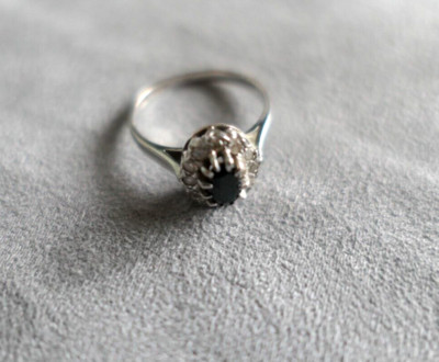 Sophia Alexander Ring 950 Platin & Diamant Saphir Größe M