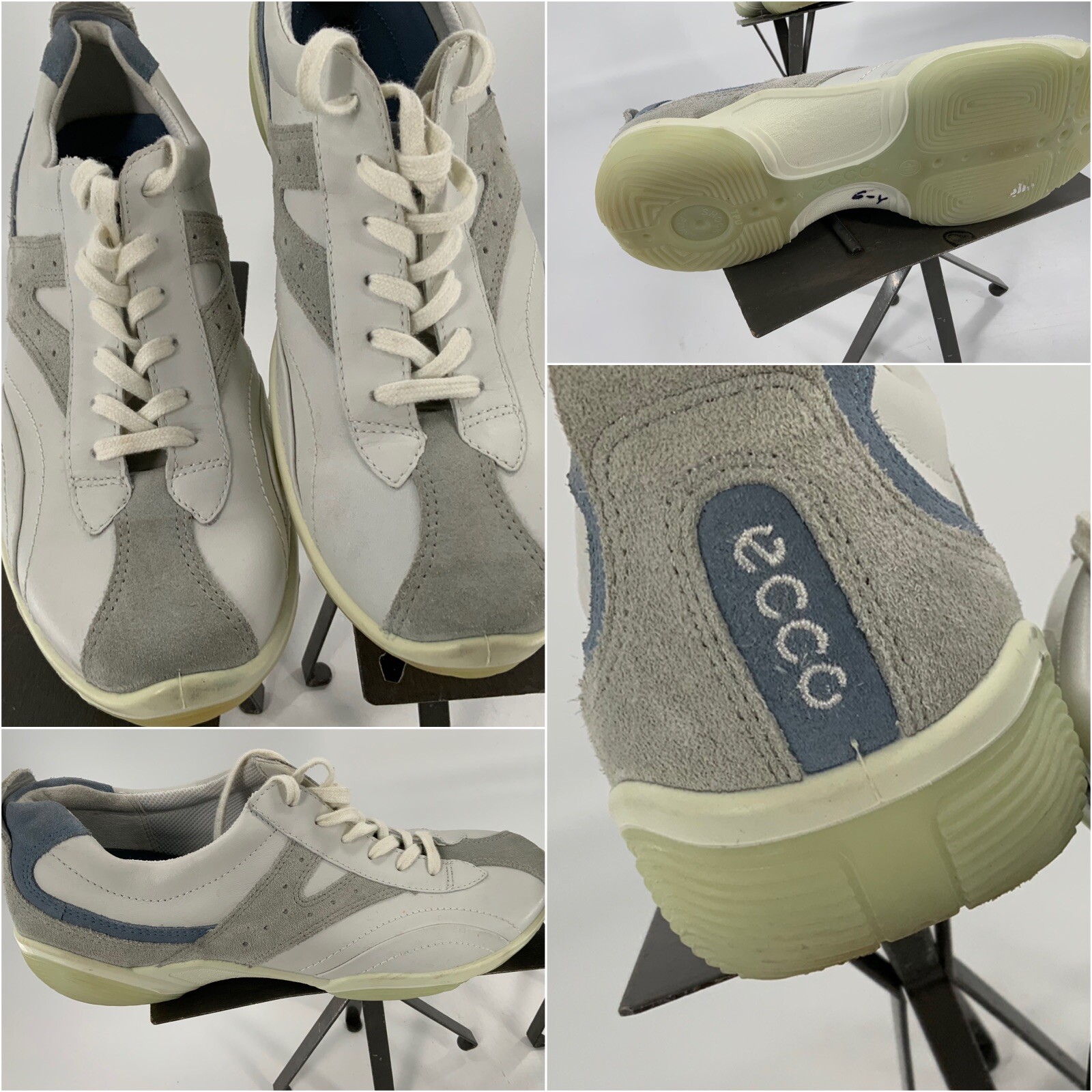 Ecco Tennis Shoes Sneakers Sz 9 EU40 Women White Leather Worn Once YGI K2s28 eBay