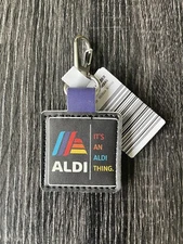 ALDI Gear 2024 Coin/Quarter Keeper Keychain Black Square