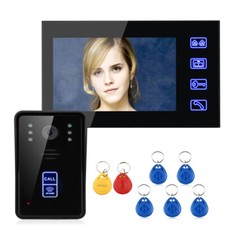 7inch TFT LCD color Video Door Phone Intercom Doorbell RFID Touch Button Unlock