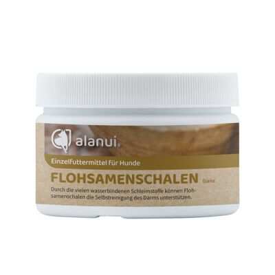 alanui Flohsamenschalen ganz für Hunde, 100 g Dose