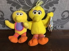 TYCO Sesame Street 1997 Plush Big Bird Lot Rattle Beanie Stuffed Animal Lovey