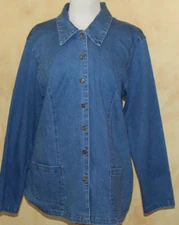 Color Me Cotton CMC Denim Chambray Jean Shirt Jacket Sz XL USA Made