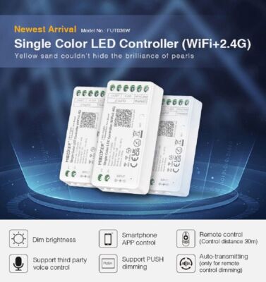 Miboxer WiFi LED light controller Miboxer RGB RGBW CCT dimming Smart control