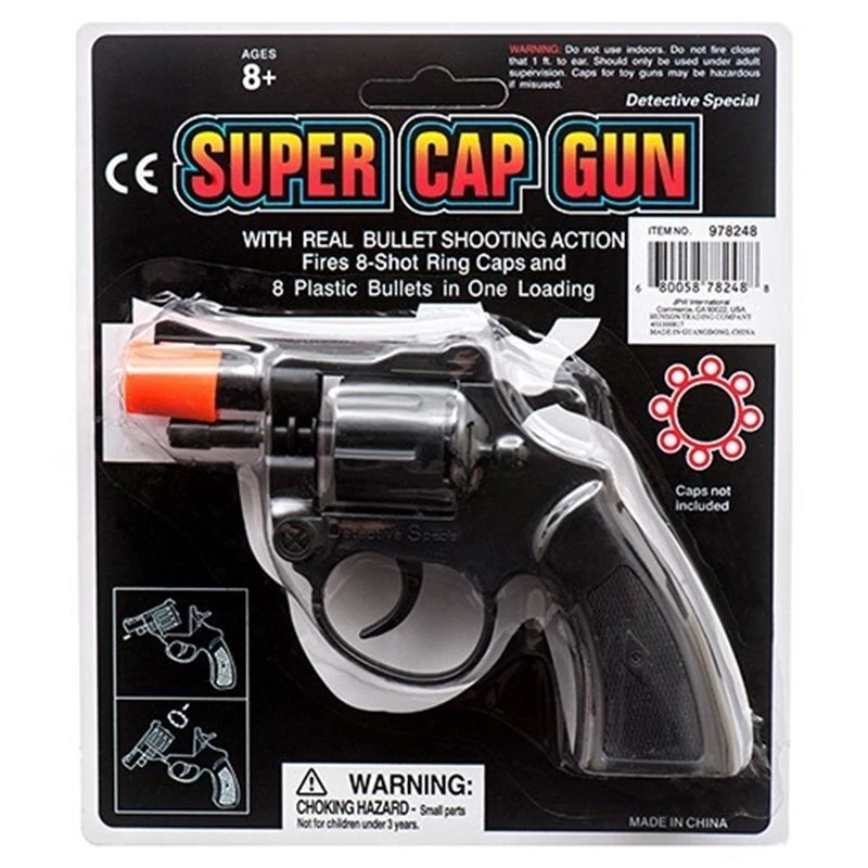 Super Cap Toy Gun DETECTIVE SPECIAL Revolver 8 Shot Ring Caps Pistol  Handgun