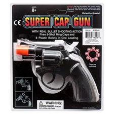 Super Cap Toy Gun DETECTIVE SPECIAL Revolver 8 Shot Ring Caps Pistol Handgun