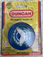 Duncan Toys Butterfly Yo-Yo, Beginner Yo-Yo with String, Steel Axle - Blue