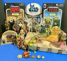 Jabba The Hutt Bib Fortuna Throne Room BOBF ROTJ Figure Lot 1/18 3.75 Scale