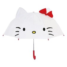 Sanrio Characters Hello Kitty Face Ears Umbrella 47cm Kids Transparent Japan New