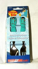 NIP  PHINEAS & FERB-- 1- SPOON AND FORK SET  - ZAK DESIGNS- PARTY SUPPLIES