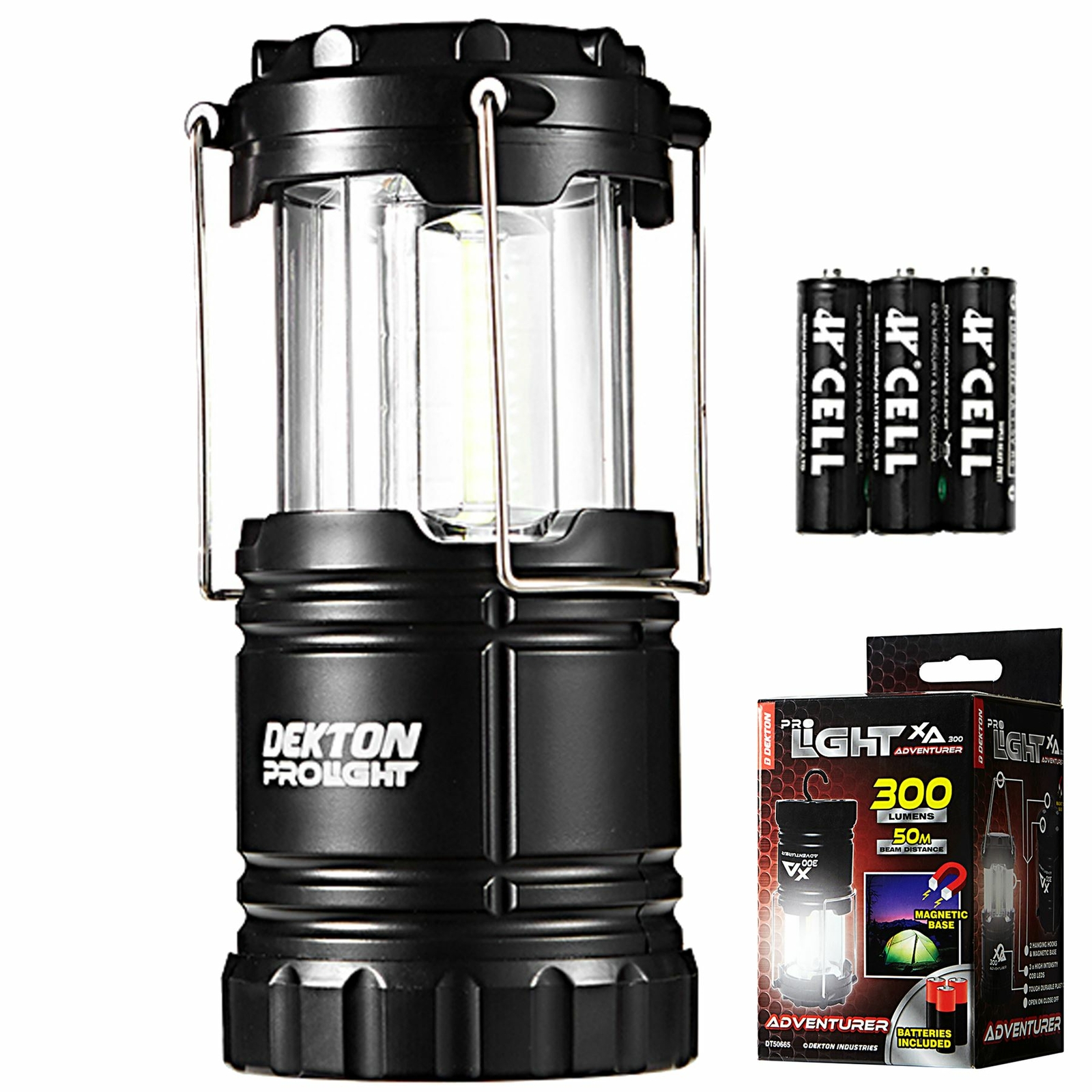 Dekton Cob Led Collapsible Camping Lantern Fishing Work Lamp Light 300 Lumens