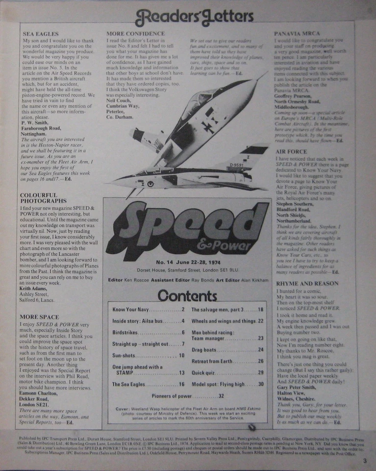 Speed & Power magazine 21 June 1974 Issue 14 - Image 2 of 2