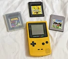 Nintendo GameBoy Color Handheld Console Vintage 1987 Original + Game Cartridges