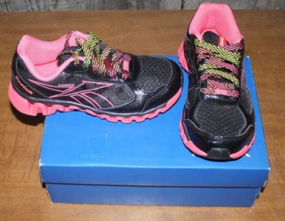 NIB REEBOK ZIGLITE RUSH J98605 YOUTH SIZE 11.5 BLACK/CORAL FREE SHIPPING