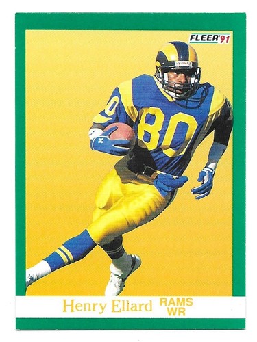 1991 Fleer Football Card #266 HENRY ELLARD, Los Angeles Rams  - Picture 1 of 4