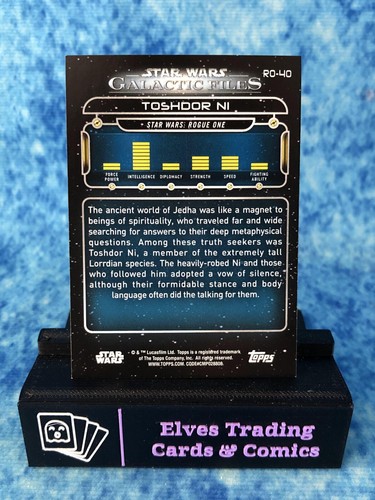 Star Wars: Galactic Files 2018 BLUE Parallel SINGLE Non-Sport Trading Card Topps - Picture 204 of 294