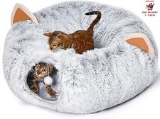 T nel para gatos con cama para gatos de interior, cueva de peluche bajo el  rbol