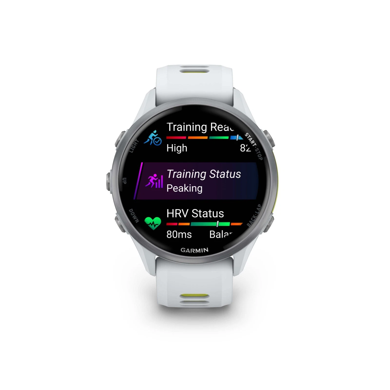 Garmin Forerunner 970 GPS Running Smartwatch White w/ HRM 600 S