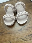 KAANAS Coco Chunky Braided Leather Pool Slide Sandal, Women's Size 6M Blush — photo 8