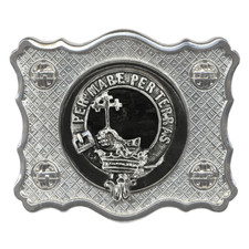 Art Pewter MacDonald of the Isles Clan Crest Belt Buckle-C50 Scottish