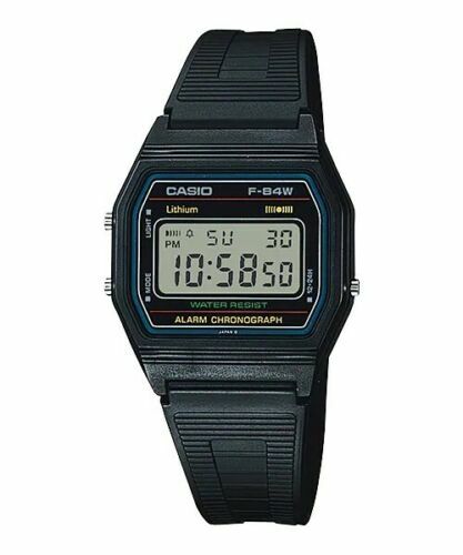 CASIO Watch Standard F-84W-1QJH Black Simple designed Watch