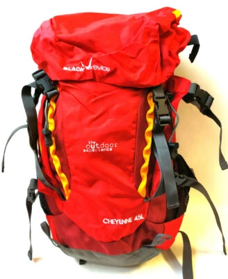 Black Crevice Rucksack Cheyenne, 45 Liter Red Wander Trekking Schule Abverkauf