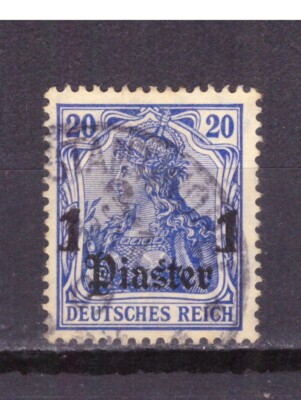 BRIEFMARKEN Deutschland Besetzungen LEVANTE 1905-13 1 Pi auf 20 S. UNI43 #