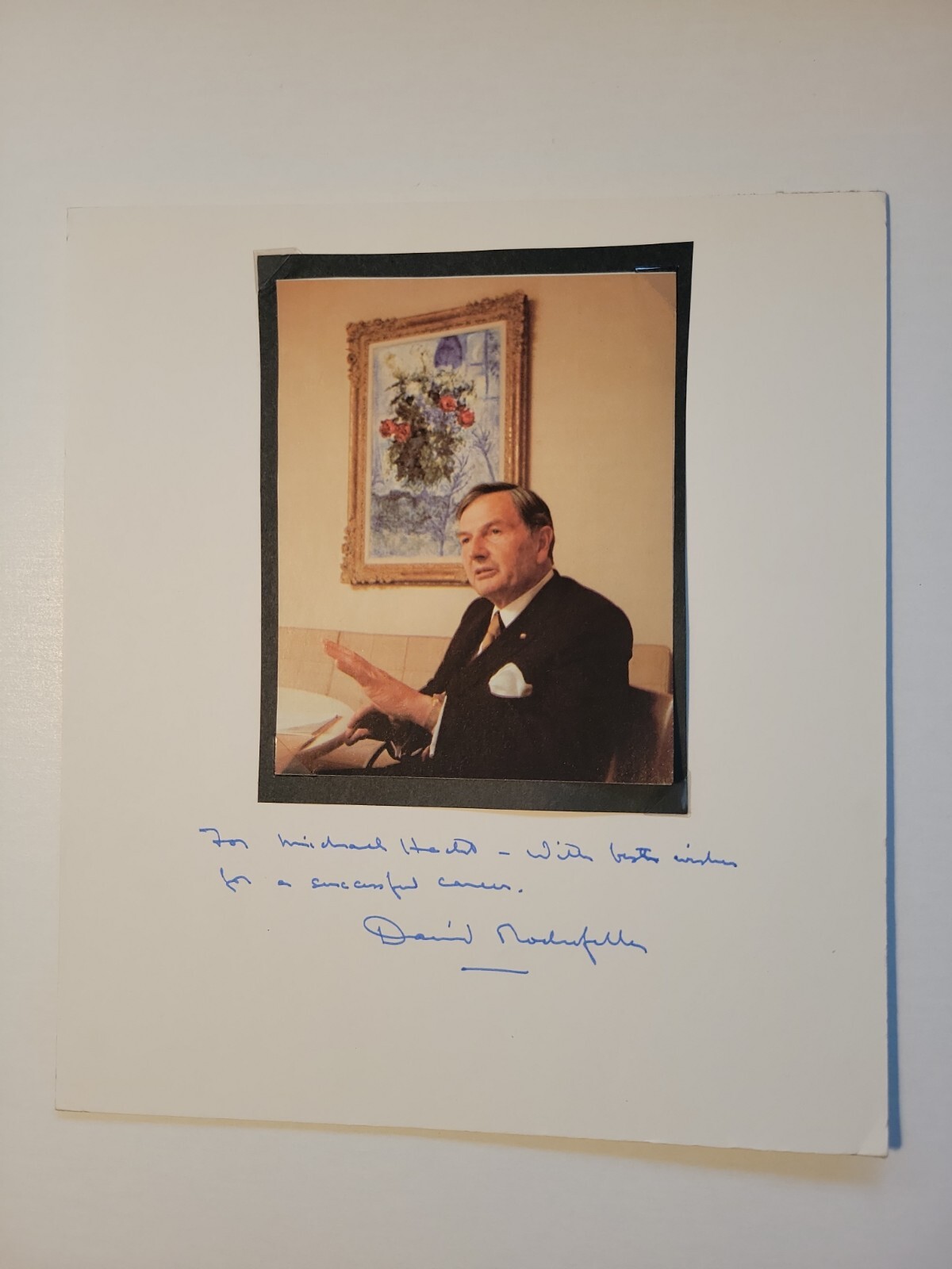 David Rockefeller Signed Photograph - Famous Businessman | eBay