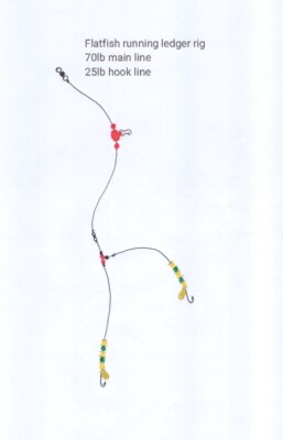 Float Ledger Rig X No4 Circle Hook Flatfish Running Ledger Sea