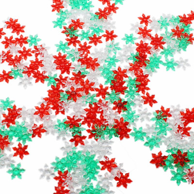 Winter Acrylic Clear Christmas Color Snowflake Ornaments and Table Scatter Decor