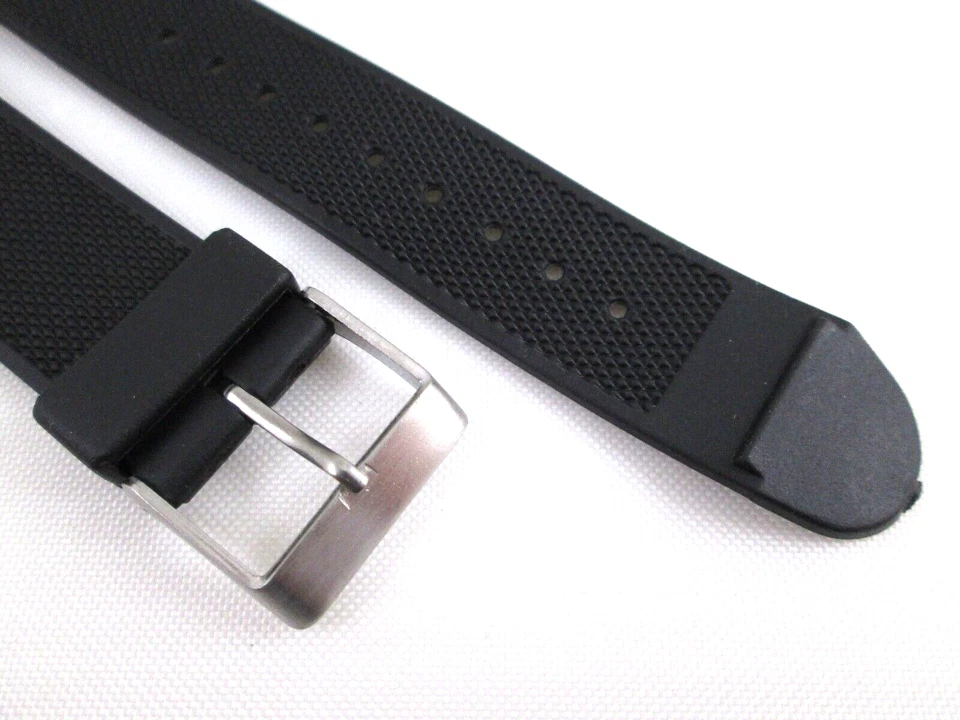 Correa de reloj Timex Triatlón 19 mm goma negra y roja genuina X 5 nuevo stock antiguo Foto 4 de 4