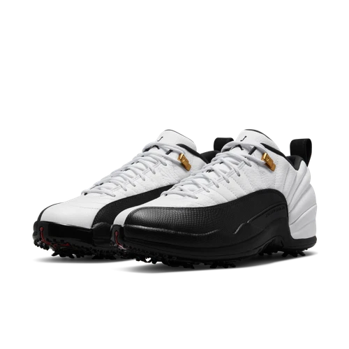 Air Jordan Retro XII 12 Low Golf Shoe Taxi  Black White - Nike Size 11