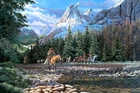 Cowboy team Wall art oil painting Giclee Art HD Printed on canvas L3218