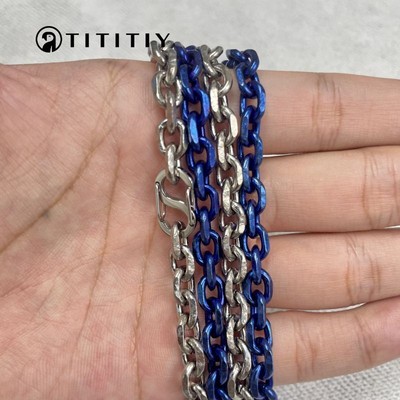 New Pure Titanium Necklace A Beautiful Ice Crystal Necklace 7mm Anti-allergy