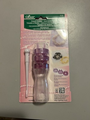 Clover 3100 French Knitter Bead Jewelry Maker 3 Interchangeable Heads