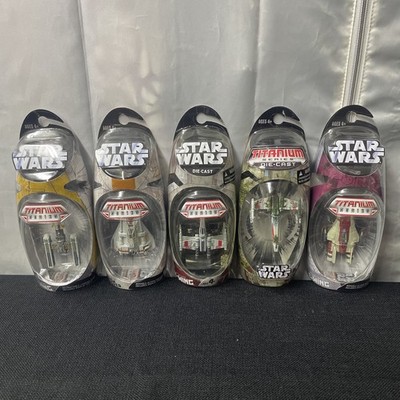 Star Wars Titanium Series Hasbro Rebellion  Vehicles Die-Cast Lot of 5