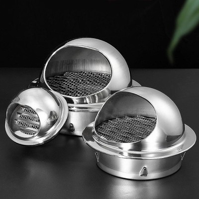 Stainless Steel Wall Vent with Pest Screen and Louver Rainproof and Windproof