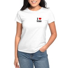 CafePress I Heart Love Toes Women's T Shirt Women's T-Shirt 118738886 