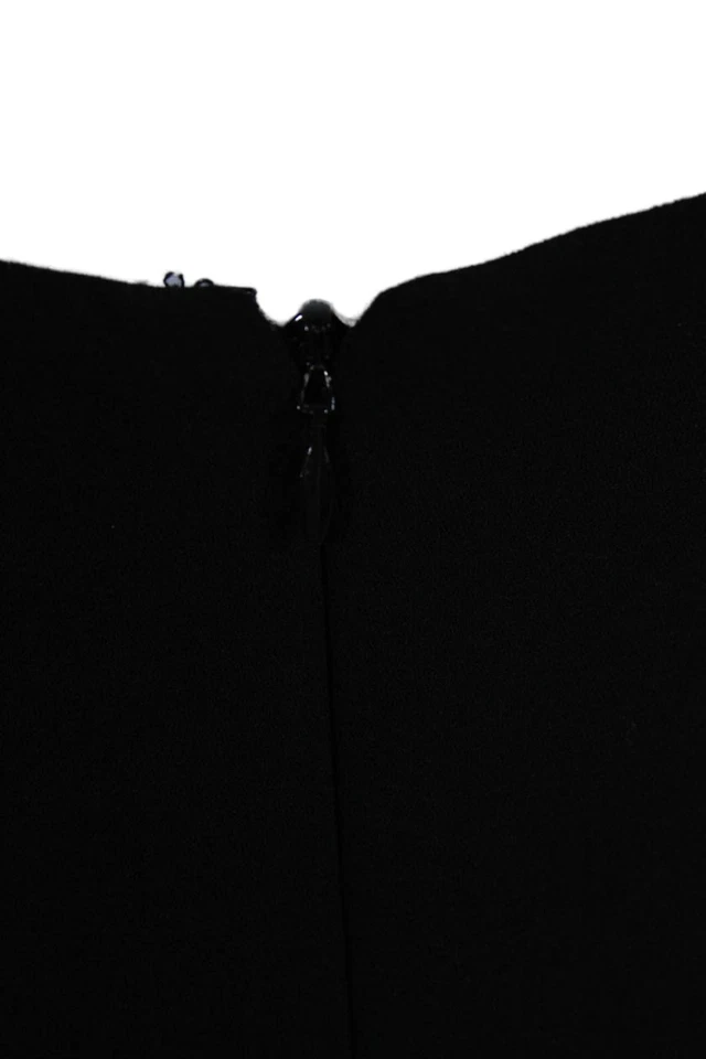 Mono para mujer Keepsake cuello en V correas de espagueti pierna recta negro talla XS Foto 4 de 4