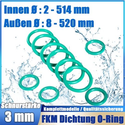 O-Ring 2-514 mm Schnurstärke 3 mm DIN-3771 FKM 80 Dichtring Oring Nullring