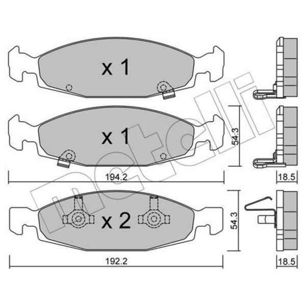 Metelli BremsbeläGe Bremsbelegsatz Vorne FüR Jeep Grand Cherokee II-image