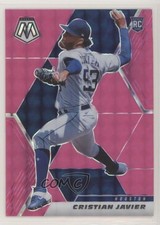 2021 Panini Mosaic Rookie Fluorescent Pink Prizm 8/10 Cristian Javier #255 2d9