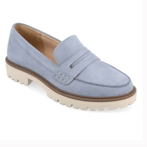 Journee Collection Damen-Slipper blau Kenly Stollensohle Halbschuhe Größe 7,5 neu mit Etikett