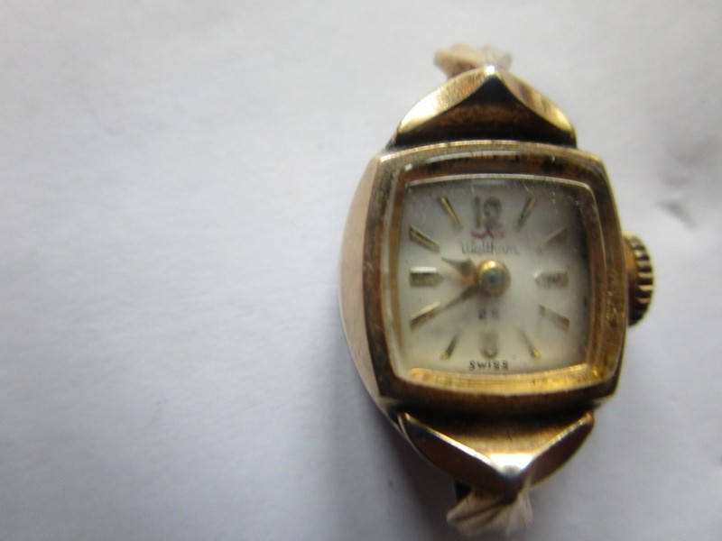 VINTAGE LADIES WALTHAM 25 J. 10K RGP WRIST WATCH 