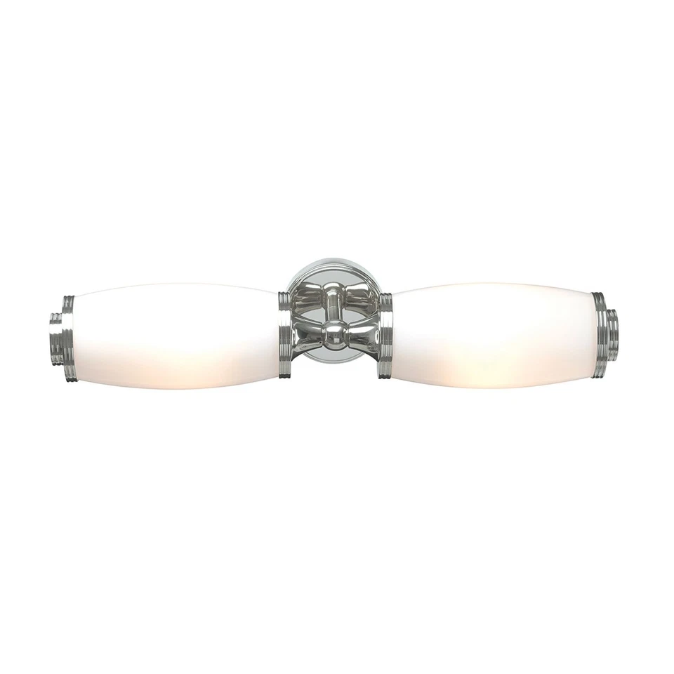 Messing Badleuchte mit LED in Chrom IP44 spritzwasserdicht rostfrei Wandlampe - Bild 1 von 1