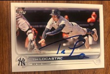 2022 Topps Tim Locastro New York Yankees  Autographed Baseball Card #US156