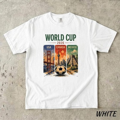 World Cup 2026 Shirt, USA Canada Mexico Soccer Tee, Iconic Landmark Graphic, Foo