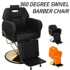 Barber Chair Hydraulic Salon Chair 360° Swivel Styling Chair for Barebershop