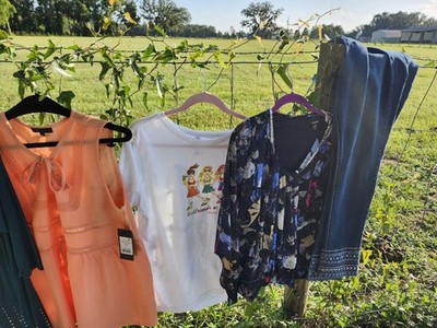 7 Piece Lot Women s Causal Clothes  XL Dg2 Jeans 14 Macy's Hsn Saks Nw Frye Tops